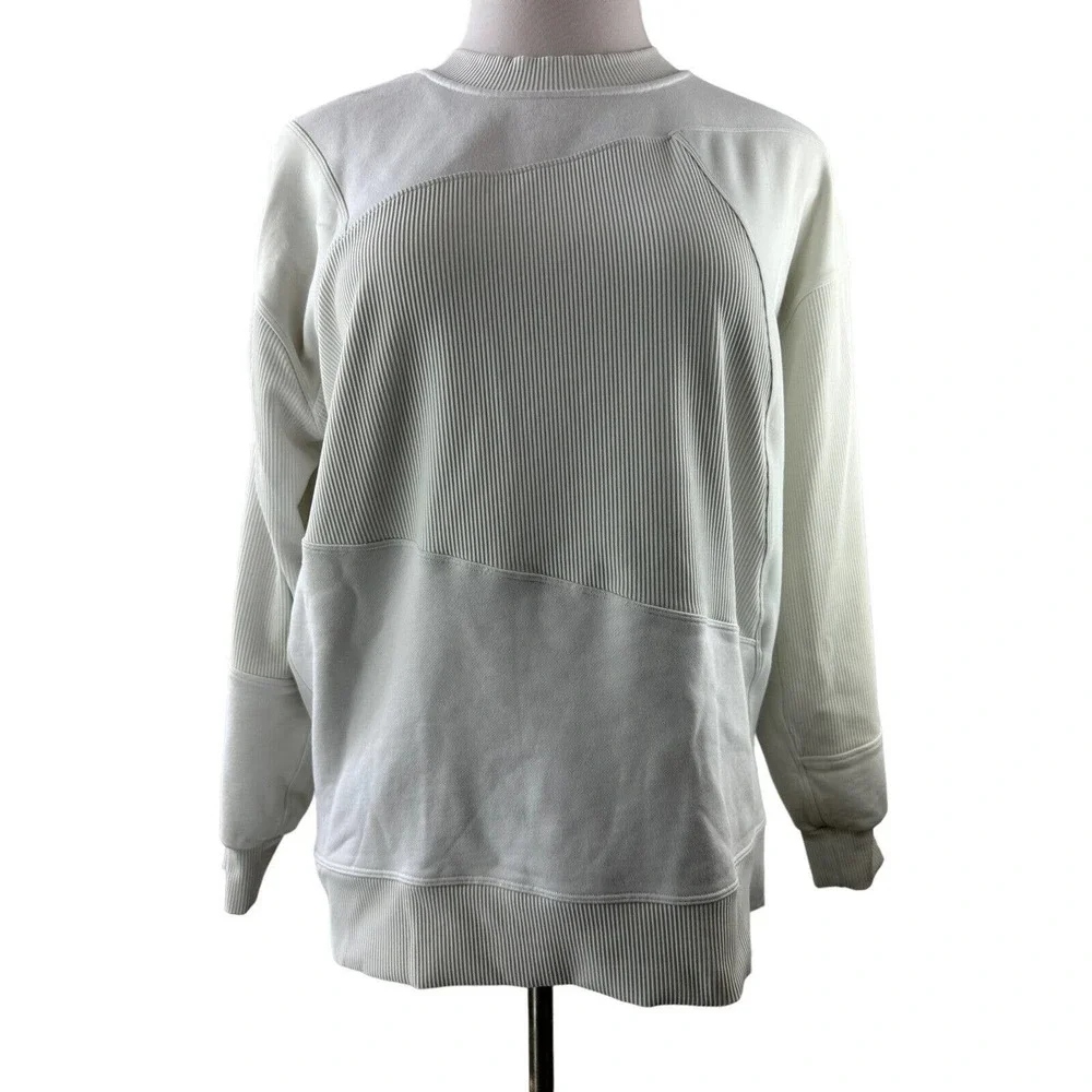 Lululemon Perfectly Oversized Crew Patch Sweatshirt Off White Limited Edition 8 - Picture 9 of 13